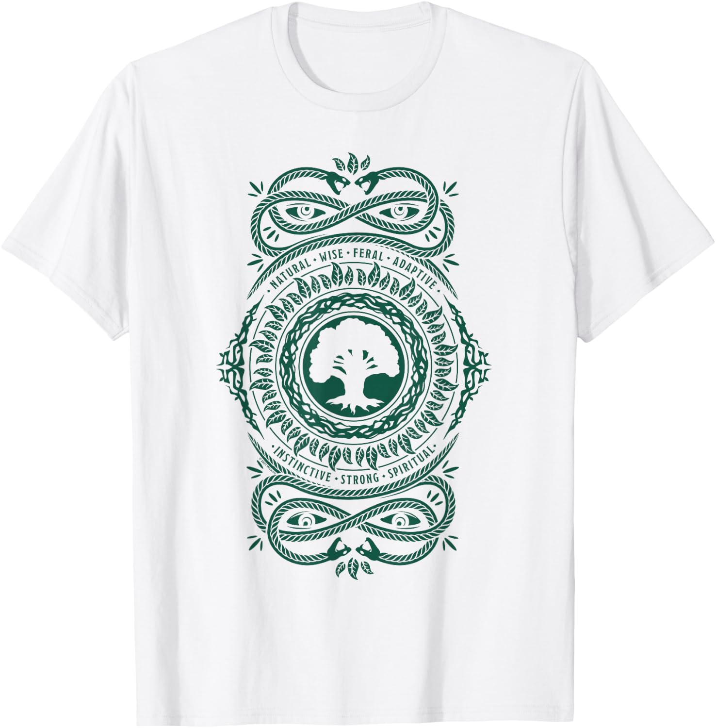 Magic: The Gathering Green Forest Mana T-Shirt - T-Shirt | White
