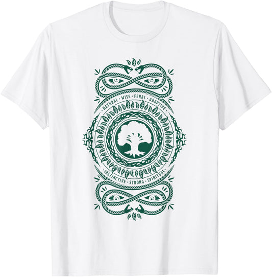 Magic: The Gathering Green Forest Mana T-Shirt - T-Shirt | White