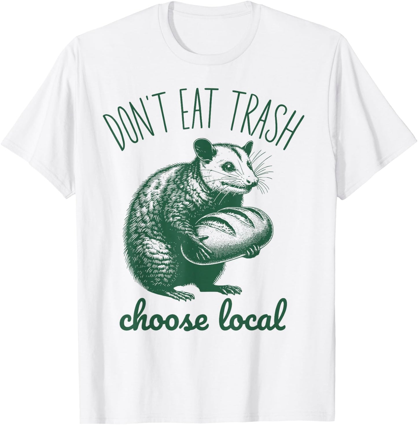 Local Bread Maker Possum Bake Funny Sourdough Starter Baking T-Shirt - T-Shirt | White