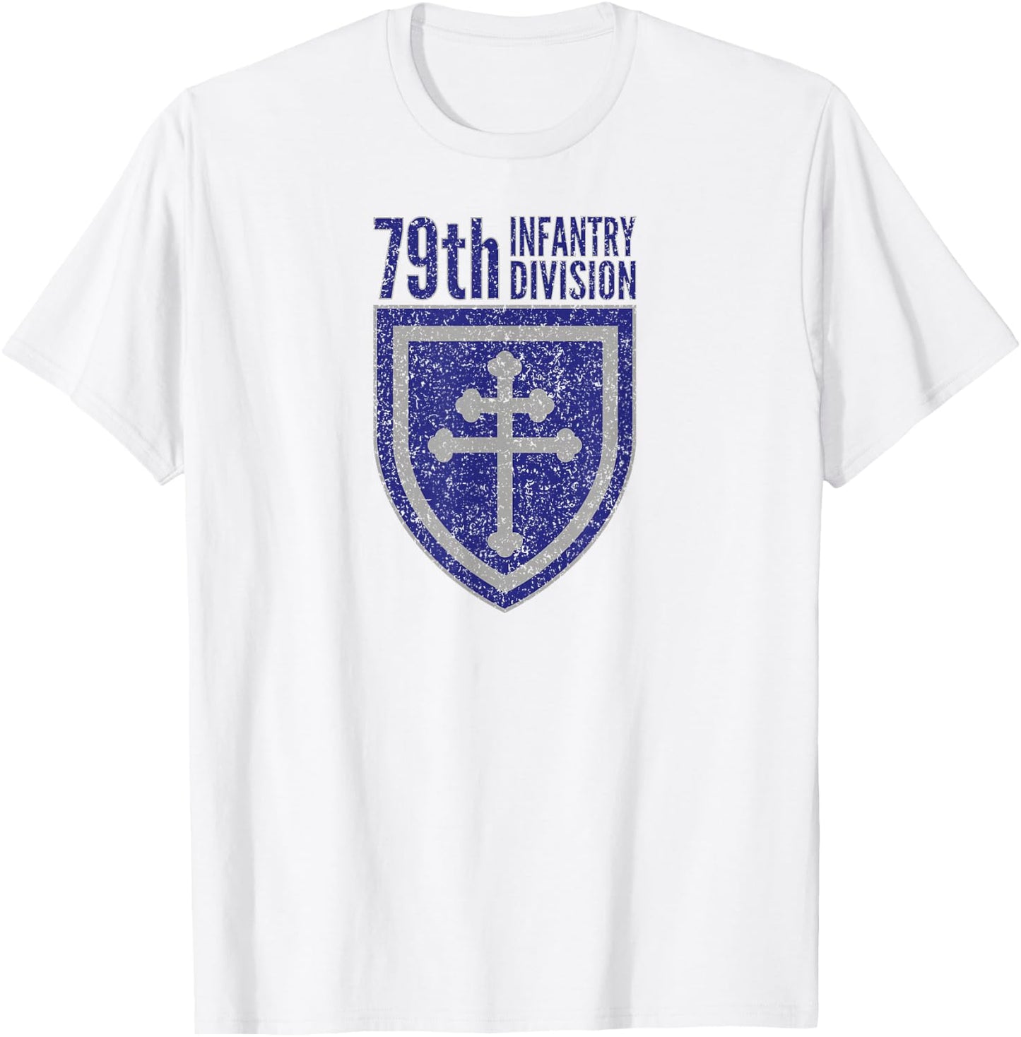 79th INFANTRY DIVISION ARMY CROSS OF LORRAINE T-Shirt - T-Shirt | White