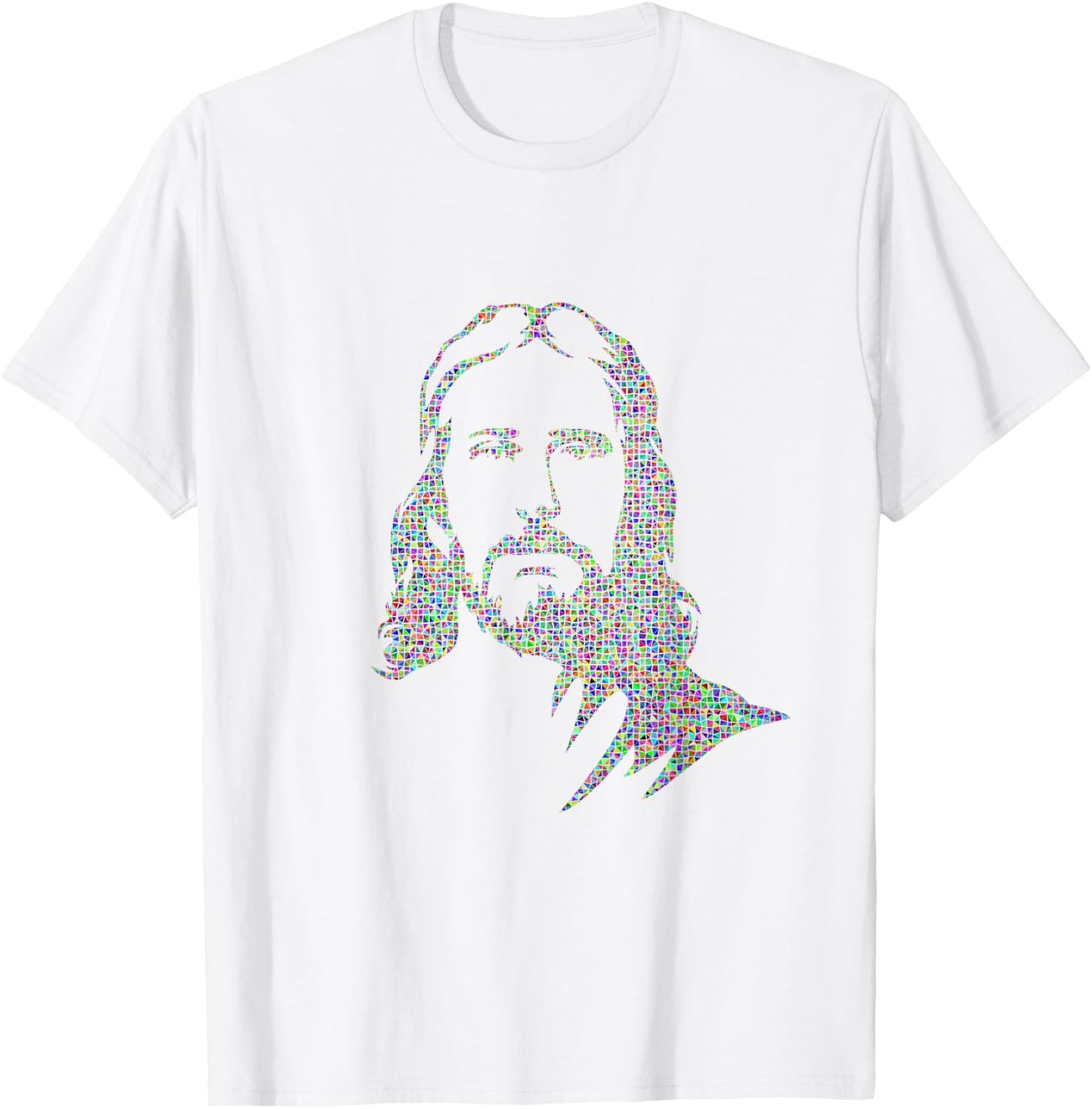 Jesus Christ Portrait Face Divine God Holy T-Shirt - T-Shirt | White