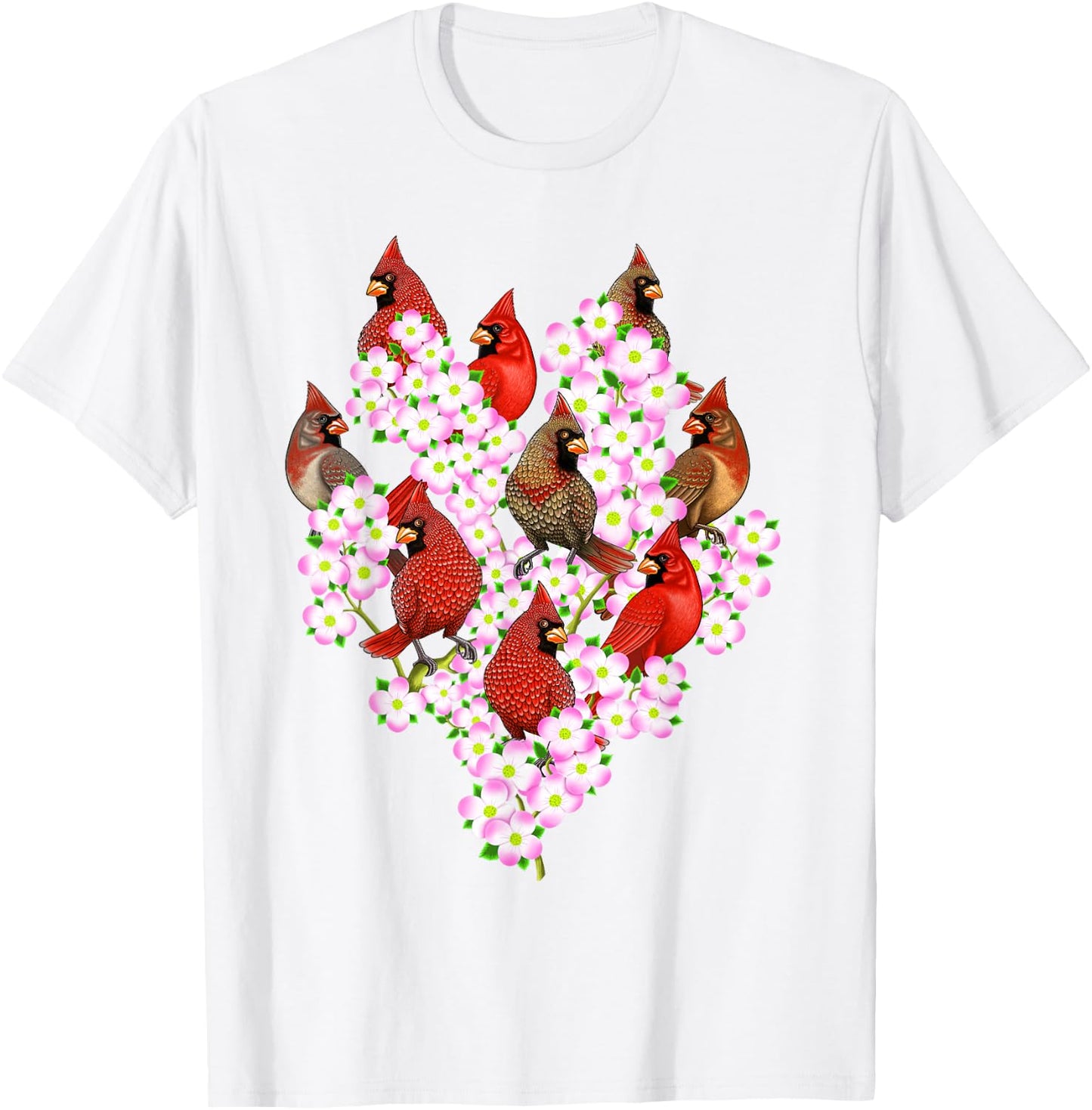 Red Cardinal Bird bird watchers T-Shirt - T-Shirt | White