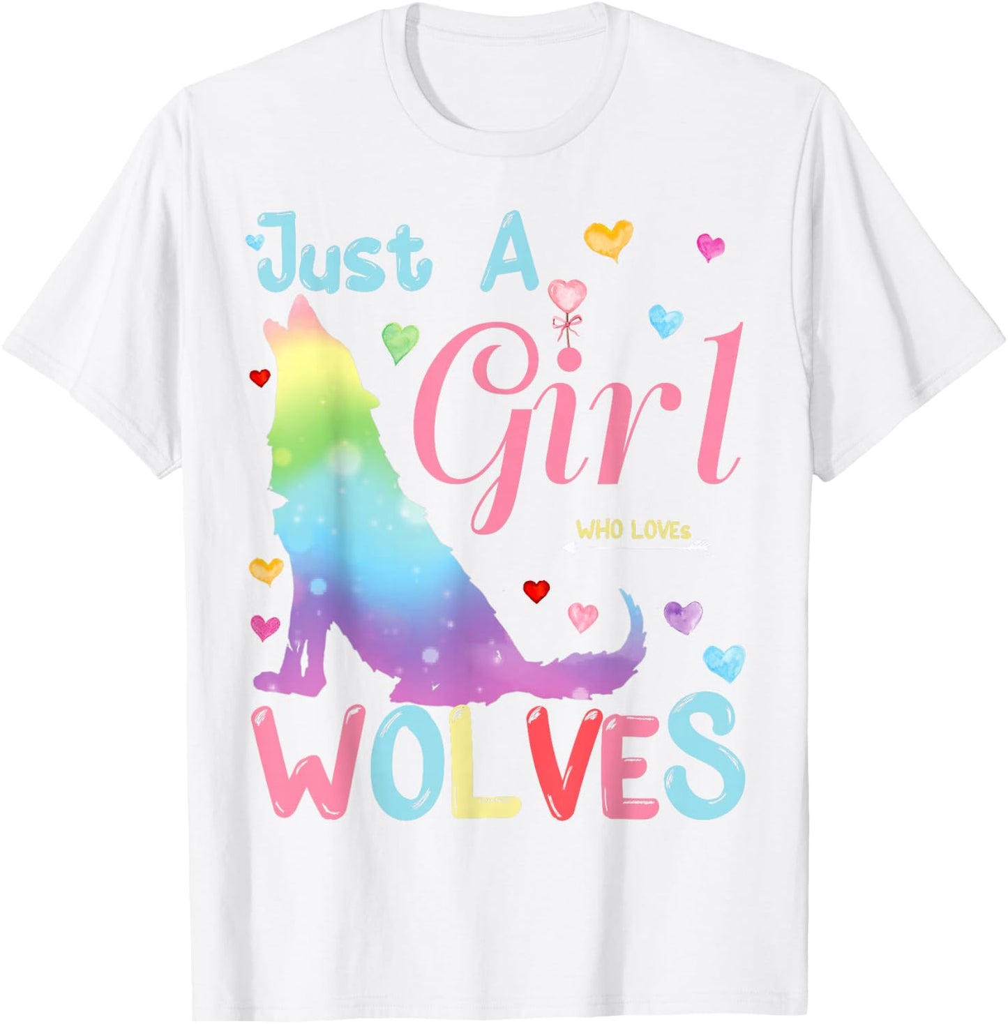 Wolves Cute Wolf Toddler Girls Howling Kids Wolf Costume T-Shirt - T-Shirt | White