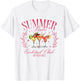 Vintage Retro Summer Babe Cocktail Club Drinking Lovers T-Shirt - T-Shirt | White