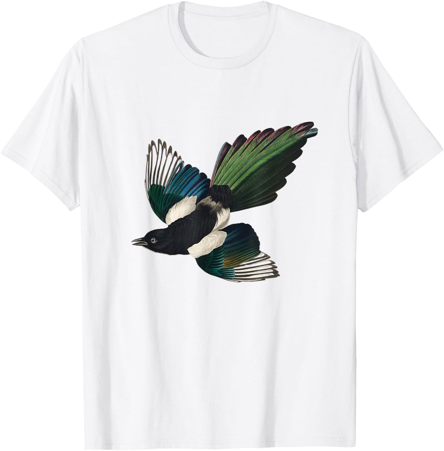 Magpie Bird T-Shirt - T-Shirt | White