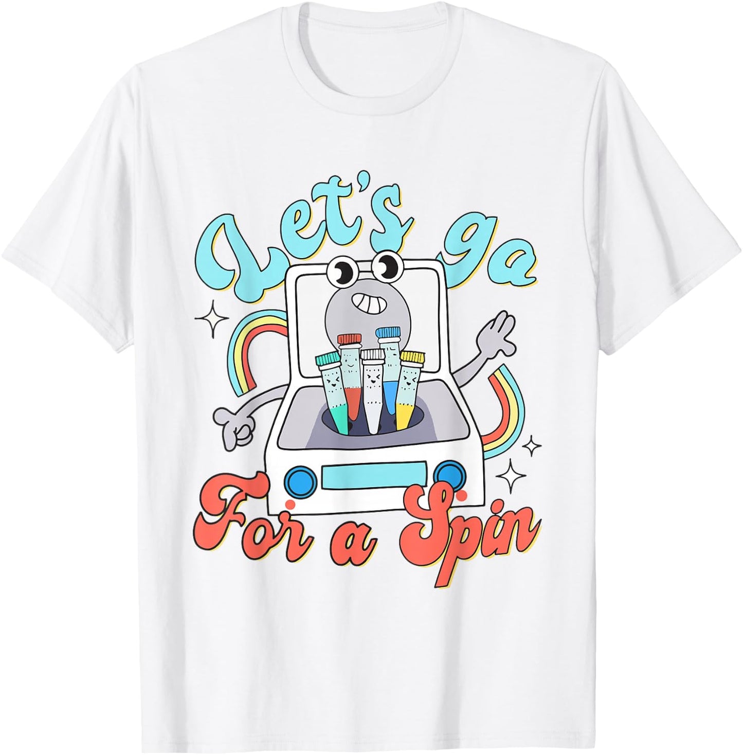 Retro Lab Scientist Centrifuge Acrylic MLS Medical Lab Week T-Shirt - T-Shirt | White