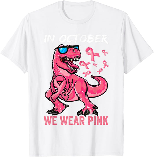 Breast Cancer Shirt for Boys, Breast Cancer Shirts for Kids T-Shirt - T-Shirt | White