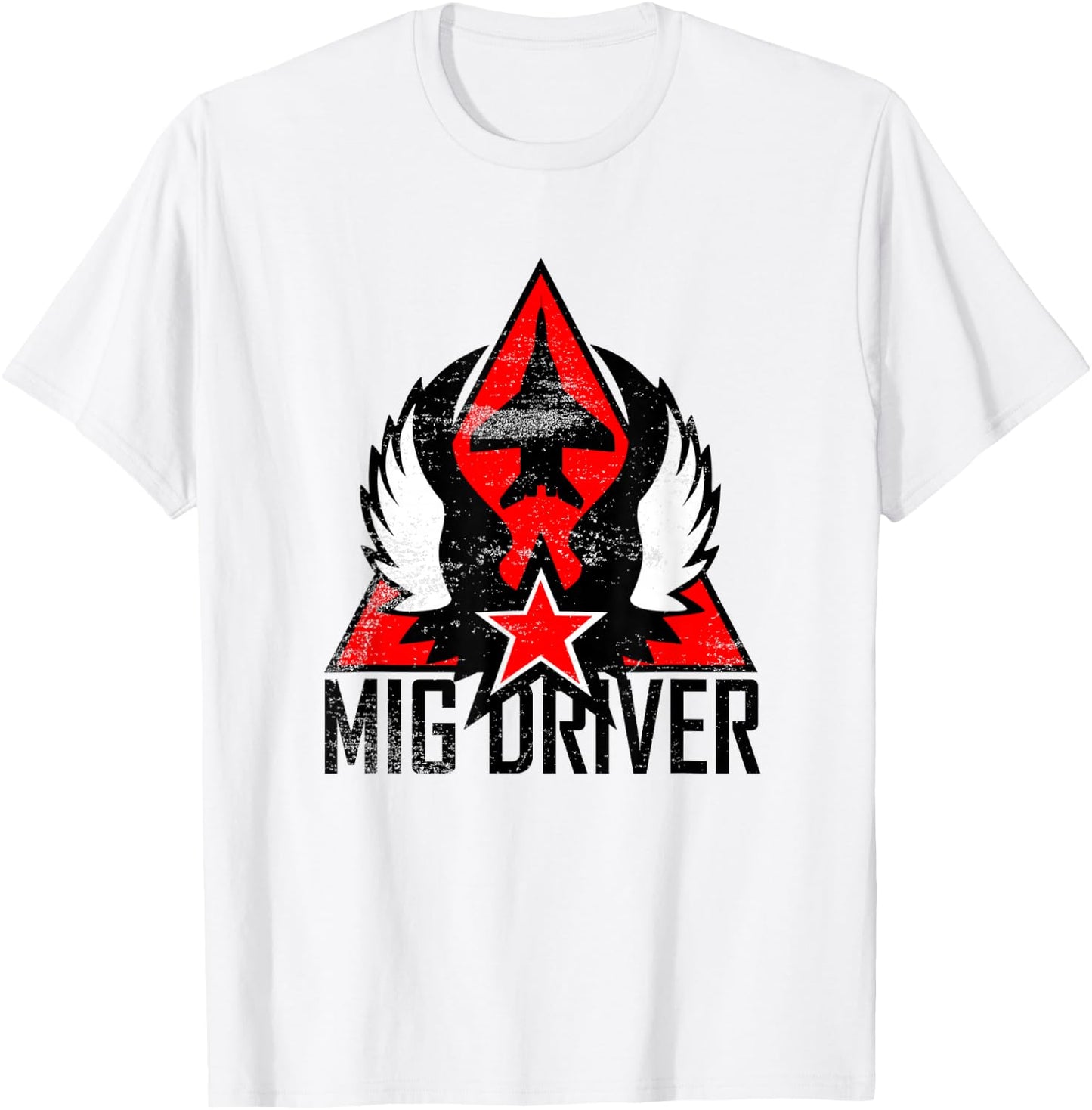 Mig Driver (distressed) T-Shirt - T-Shirt | White