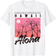 Aloha Hawaii Palm Tree retro sunset beach girls boys T-Shirt - T-Shirt | White