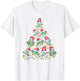 Christmas Cactus Xmas Tree Lights Succulent Cactus T-Shirt - T-Shirt | White