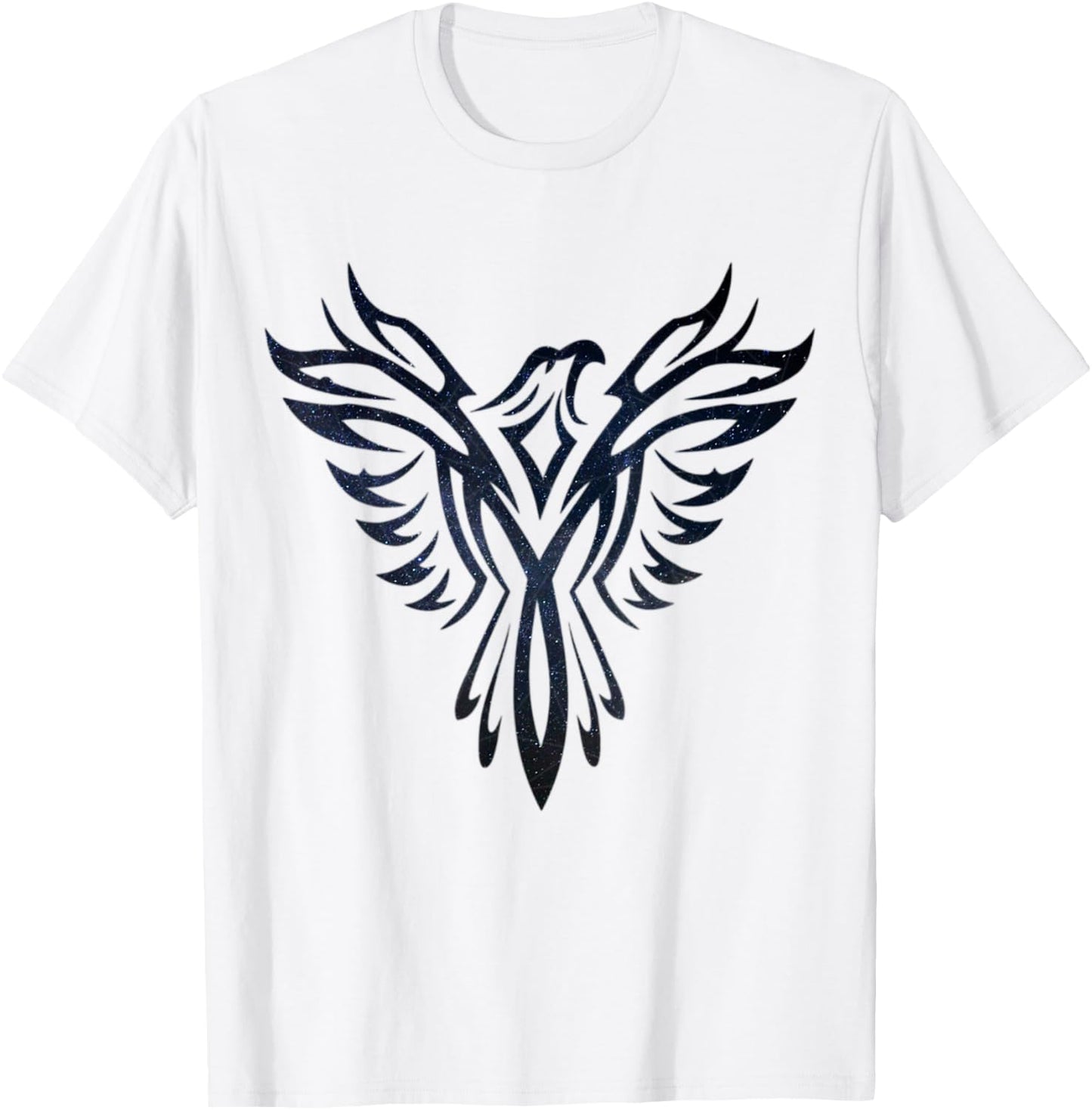 Night Sky Stars Phoenix Mythical Bird Rising Born Again T-Shirt - T-Shirt | White