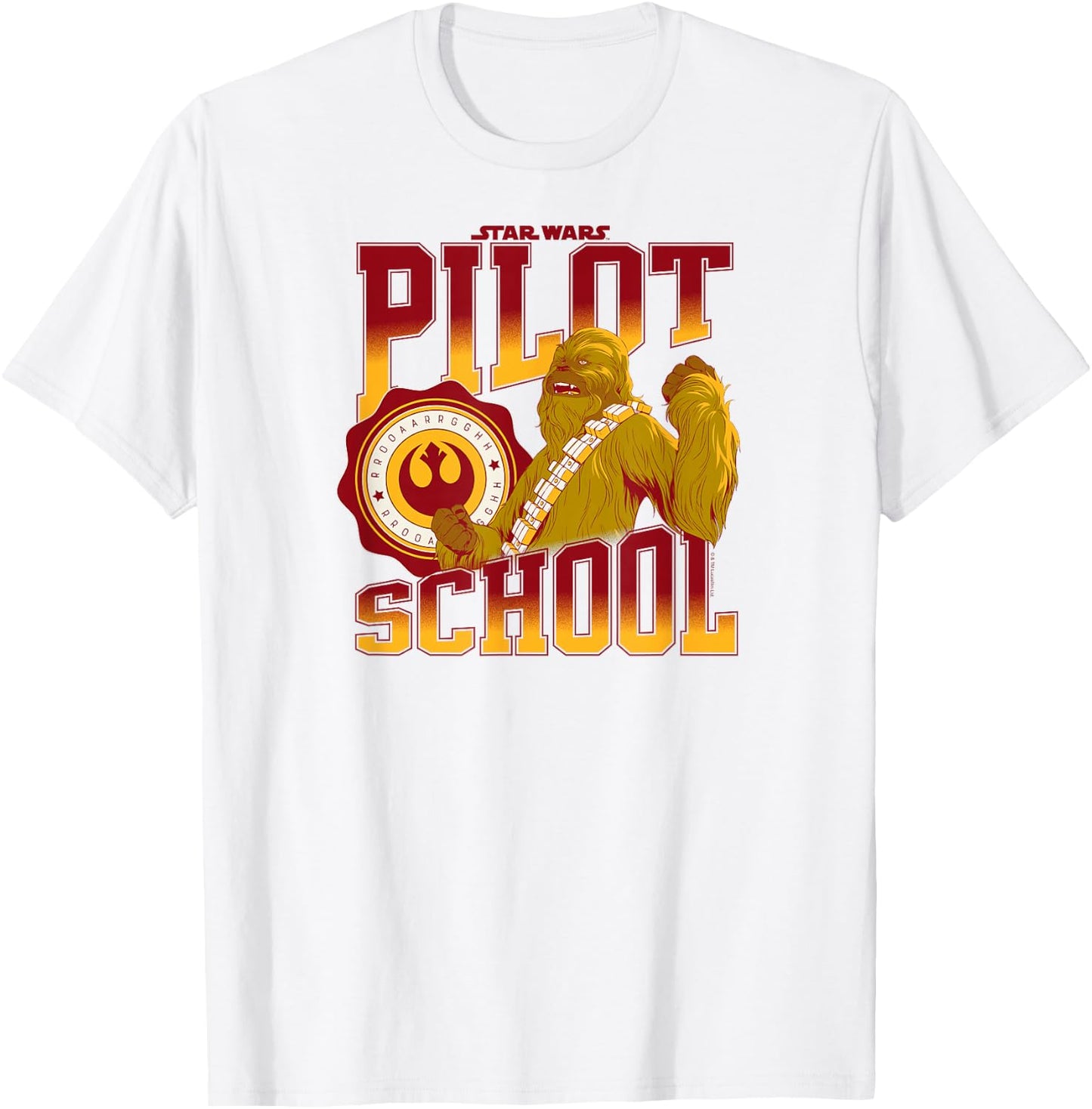 Star Wars - Chewbacca Wookie Pilot School T-Shirt - T-Shirt | White
