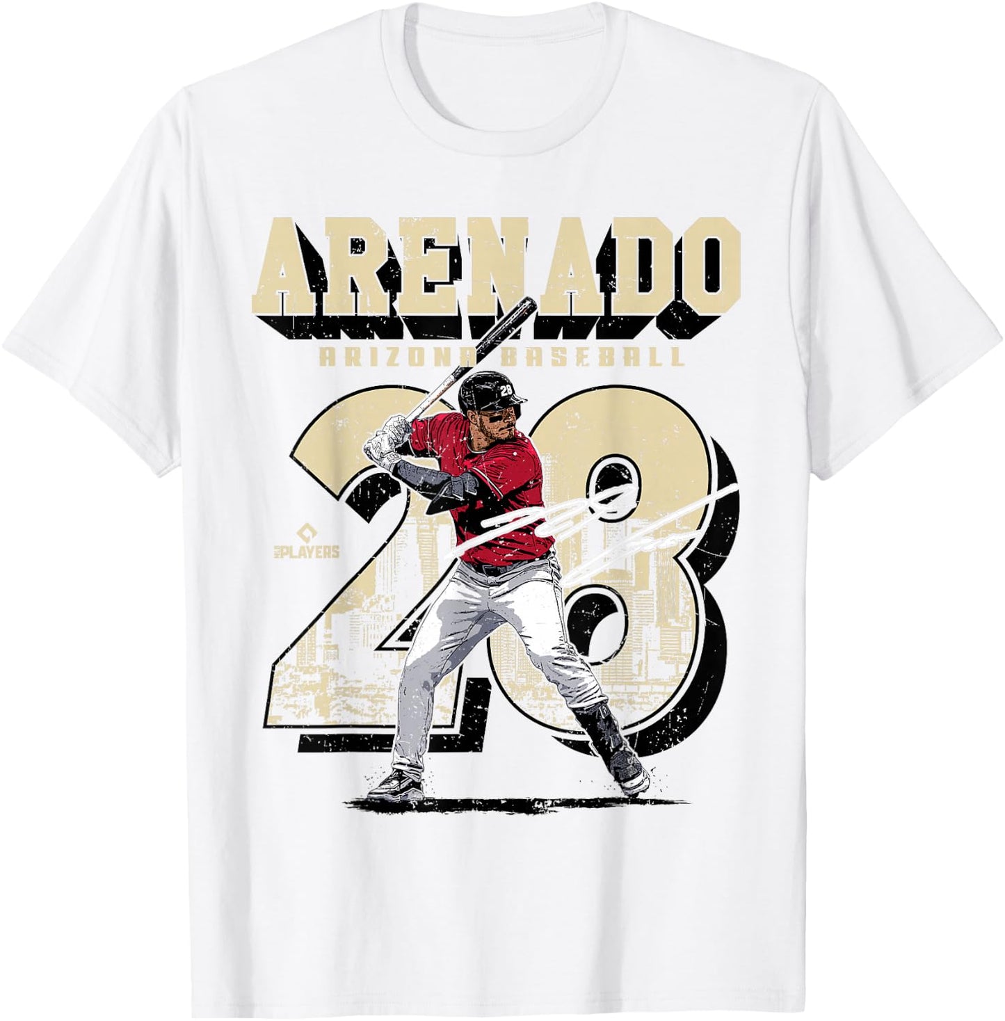 Nolan Arenado | Arizona D MLB Baseball Players | MLBNOA206M T-Shirt - T-Shirt | White