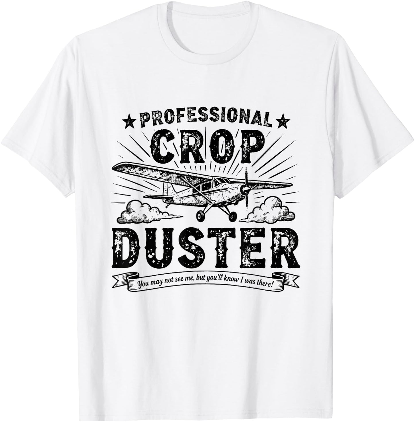 Professional Crop Duster Funny Fart Dad Husband Papa T-Shirt - T-Shirt | White