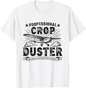 Professional Crop Duster Funny Fart Dad Husband Papa T-Shirt - T-Shirt | White