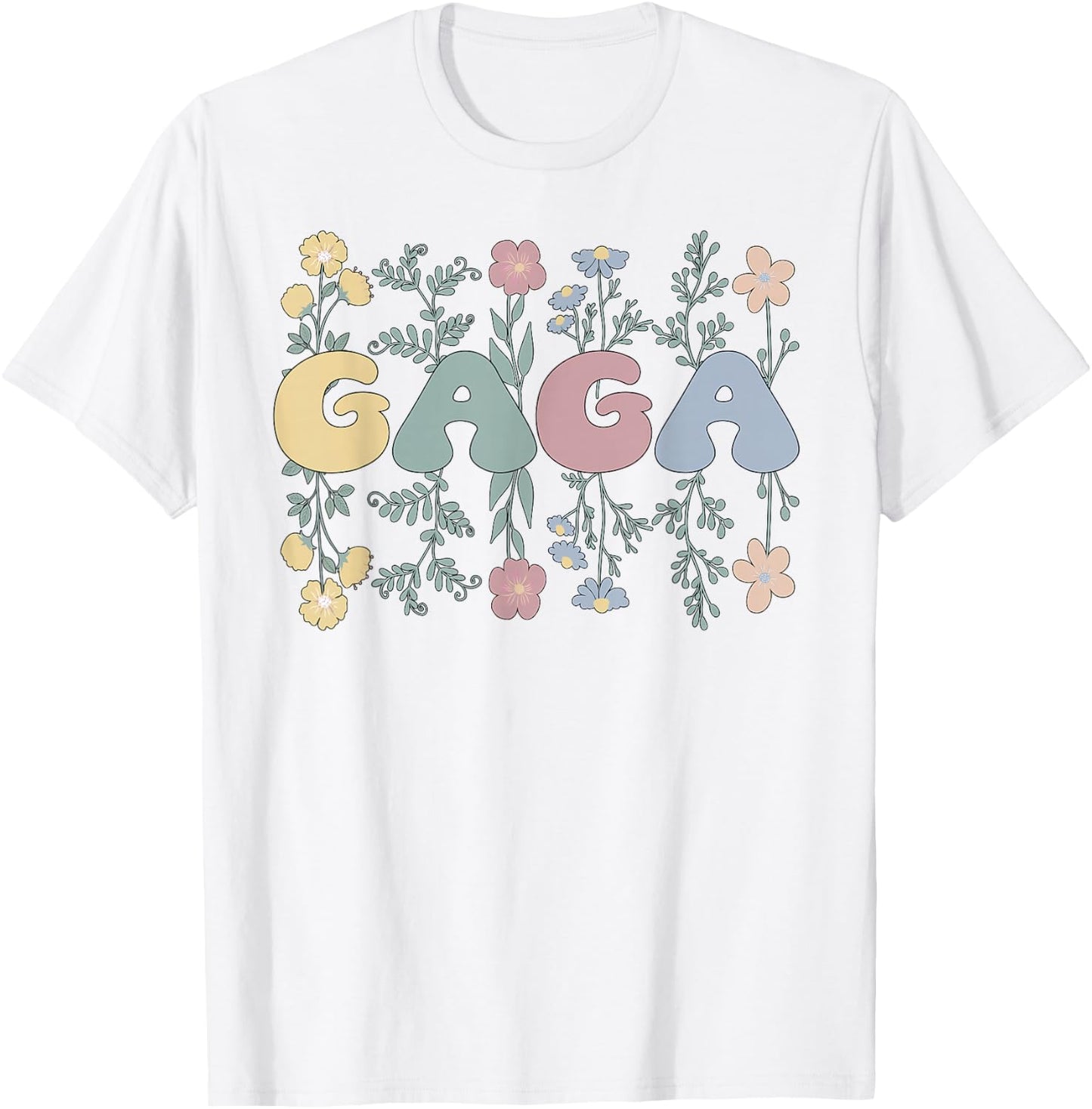 Groovy Gaga Grandmother Flowers Gaga Grandma T-Shirt - T-Shirt | White