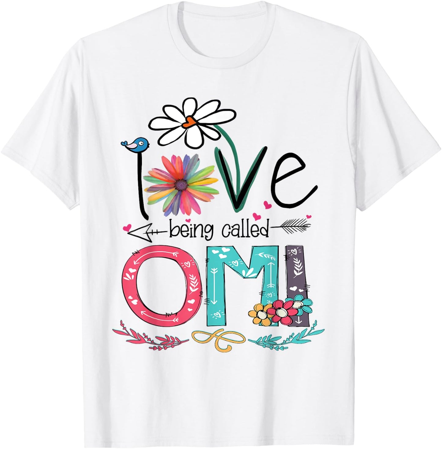 I Love Being Called Omi Sunflower Shirt T-Shirt - T-Shirt | White