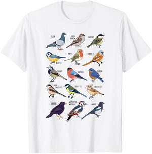 Wildlife Birds Gift Bird watching Birder T-Shirt - T-Shirt | White