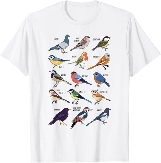 Wildlife Birds Gift Bird watching Birder T-Shirt - T-Shirt | White