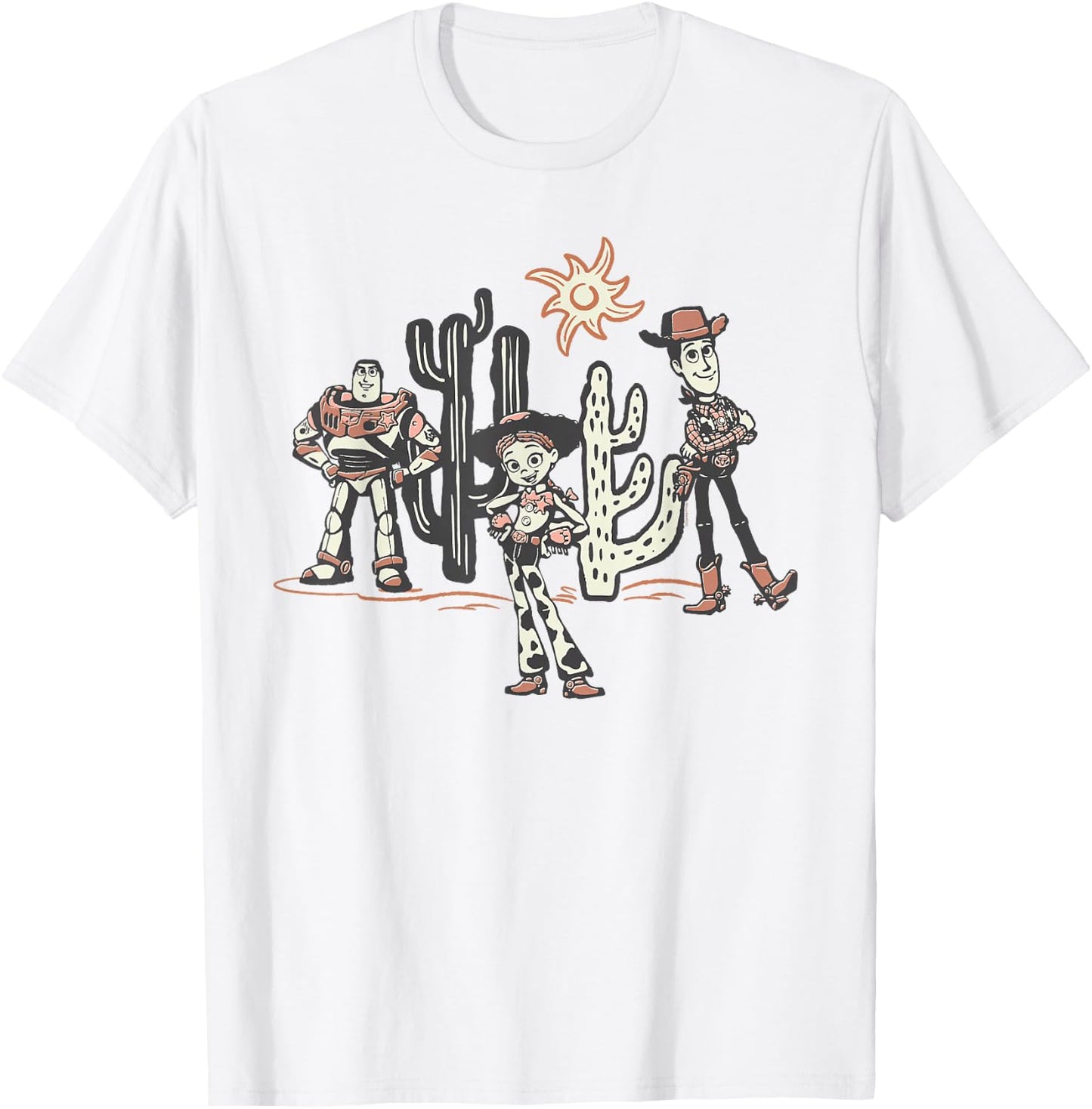 Disney and Pixar's Toy Story 5 Wild West Jessie Woody & Buzz T-Shirt - T-Shirt | White