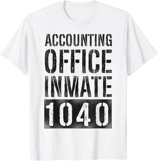 Accountant Bookkeeper Accounting Prison Jail Halloween T-Shirt - T-Shirt | White