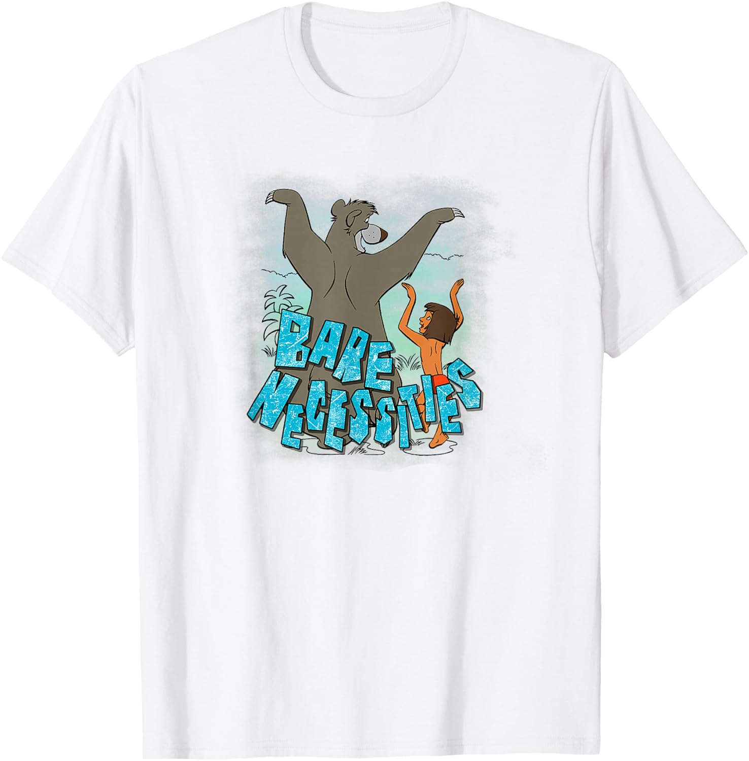 Disney The Jungle Book Mowgli & Baloo Bare Necessities T-Shirt - T-Shirt | White