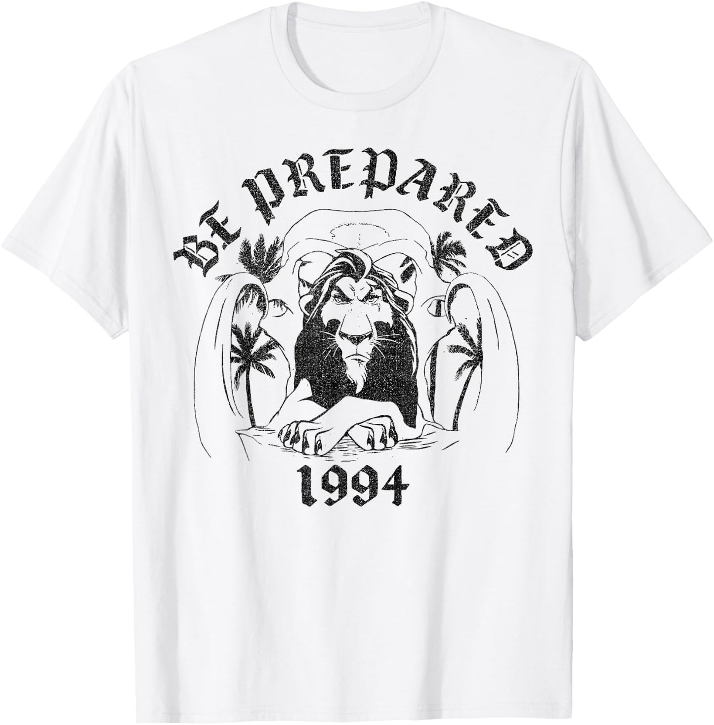 Disney The Lion King Scar Be Prepared 1994 T-Shirt - T-Shirt | White