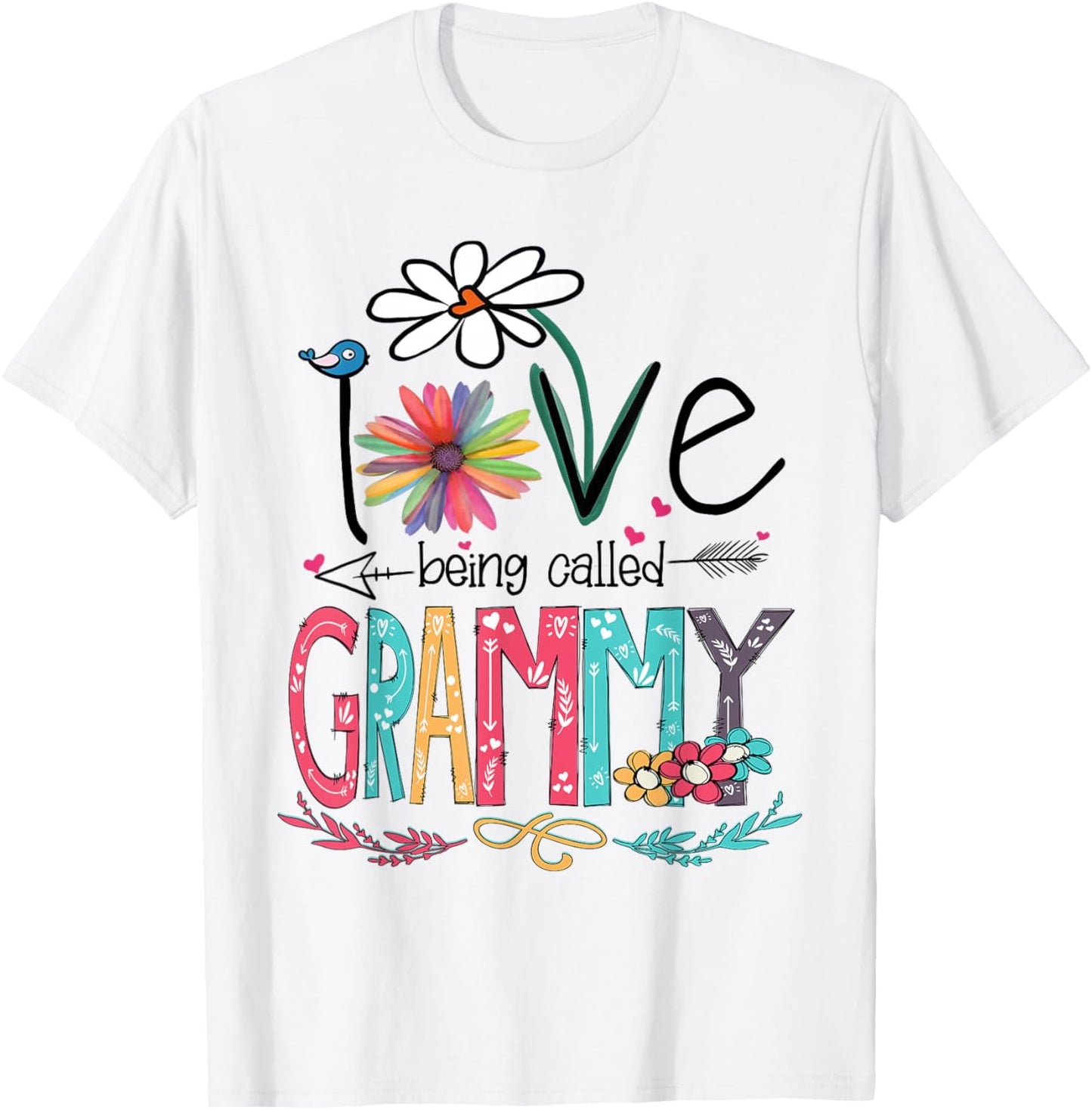 I Love Being Called Grammy Sunflower Shirt T-Shirt - T-Shirt | White