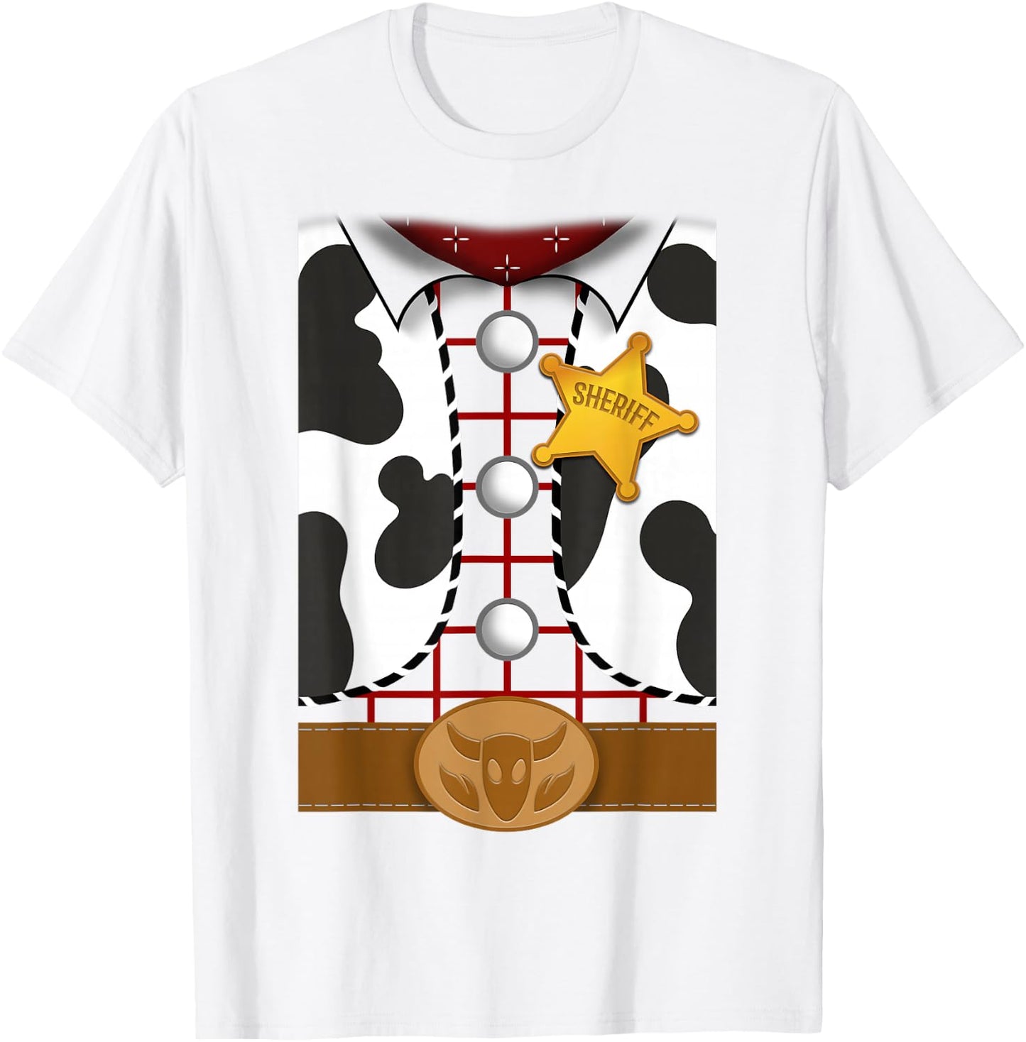 Disney Pixar Toy Story Halloween Sheriff Woody Costume T-Shirt - T-Shirt | White