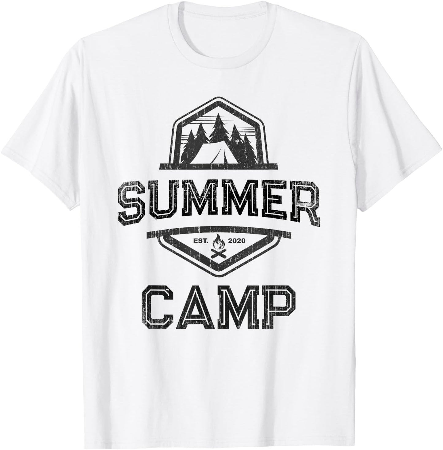 SUMMER CAMP Friends Besties Family Best Ever Camping T-Shirt - T-Shirt | White
