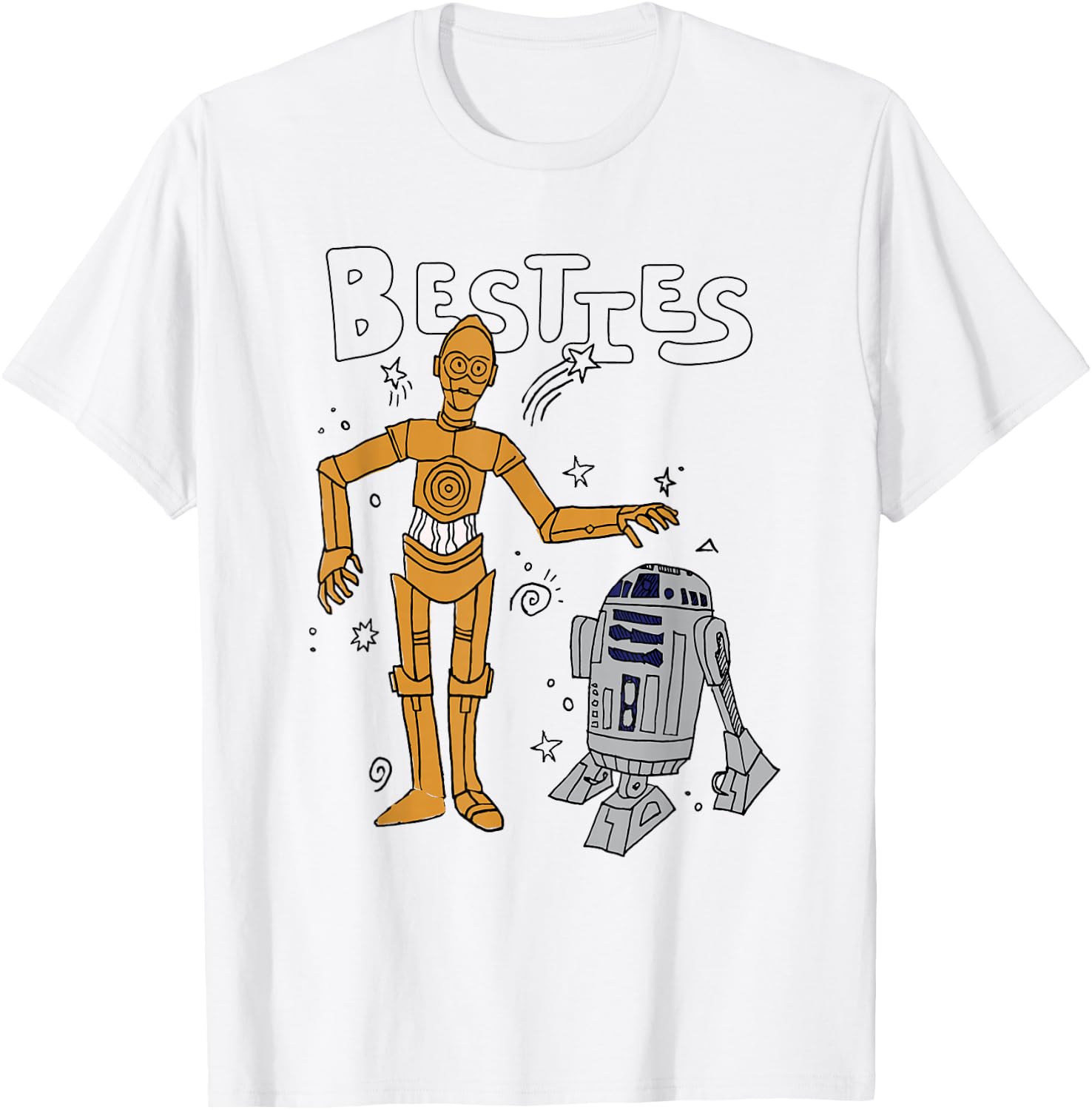 Star Wars R2-D2 and C-3PO Besties T-Shirt - T-Shirt | White