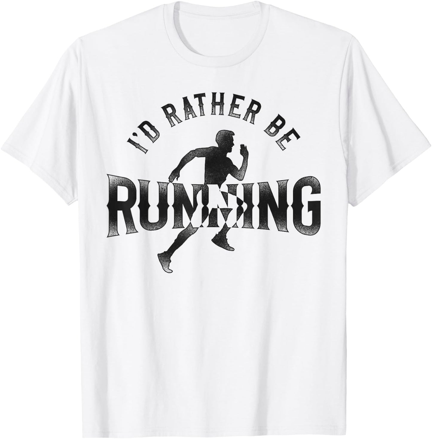Running Runner Half Marathon Vintage I'd Rather Be Running T-Shirt - T-Shirt | White