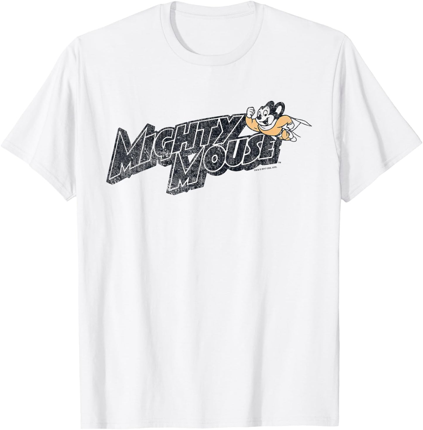 Mighty Mouse Might Logo T-Shirt - T-Shirt | White