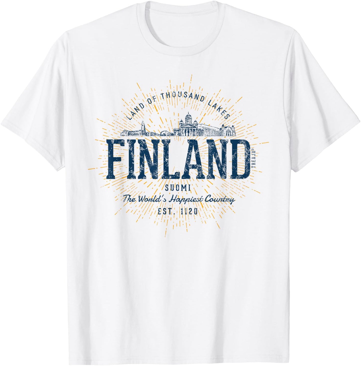 Retro Style Vintage Finland T-Shirt - T-Shirt | White