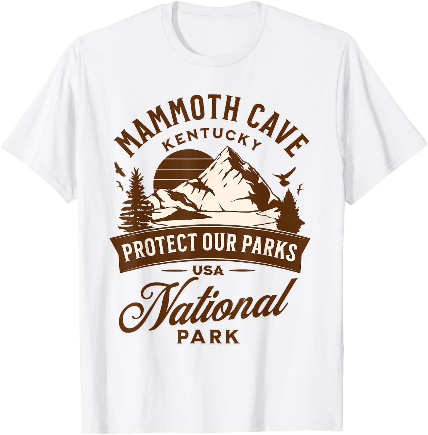Mammoth Cave National Park Kentucky Hike Outdoors Vintage T-Shirt - T-Shirt | White