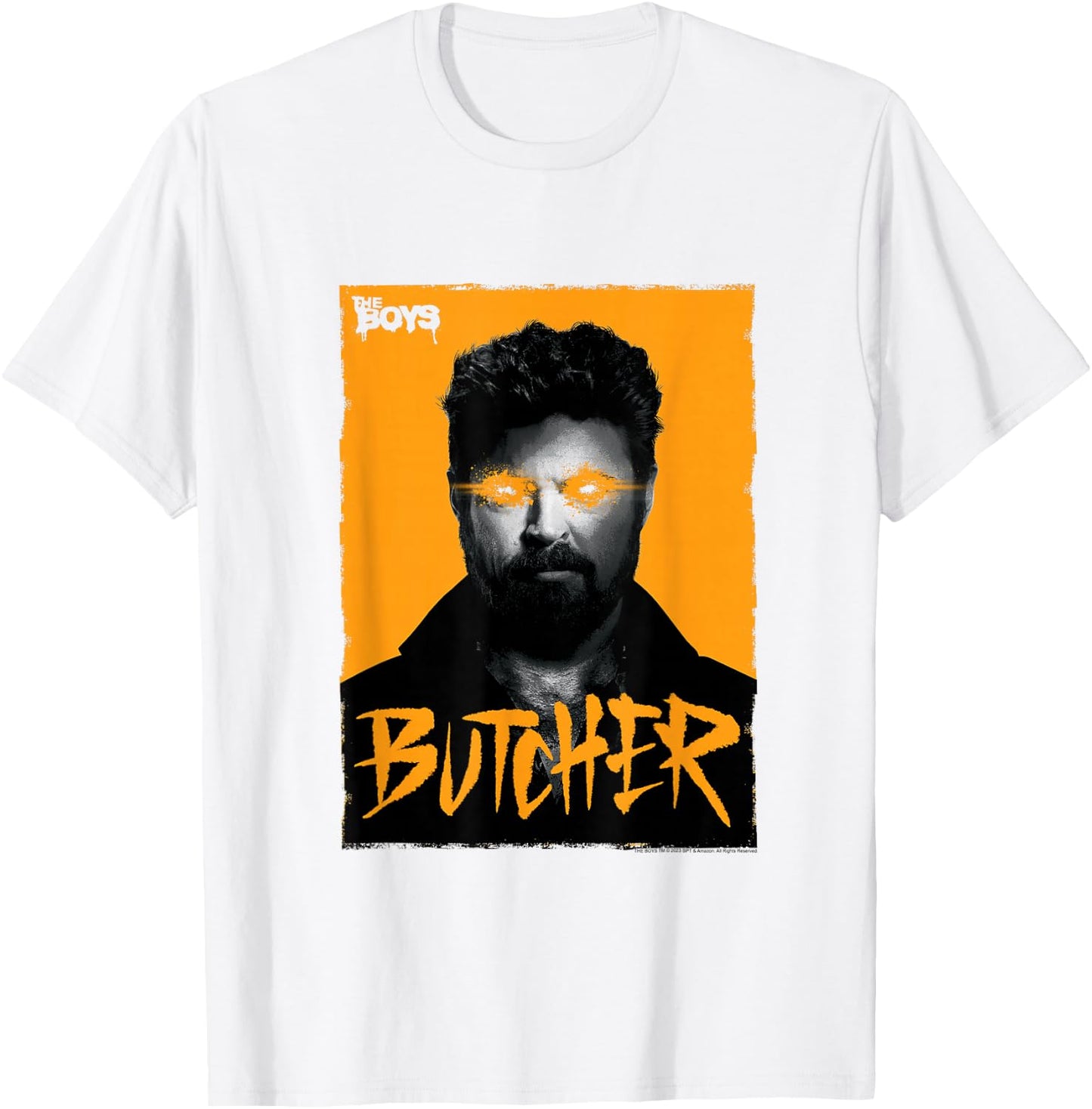 The Boys Butcher Laser Eyes Superhero TV Show T-Shirt - T-Shirt | White