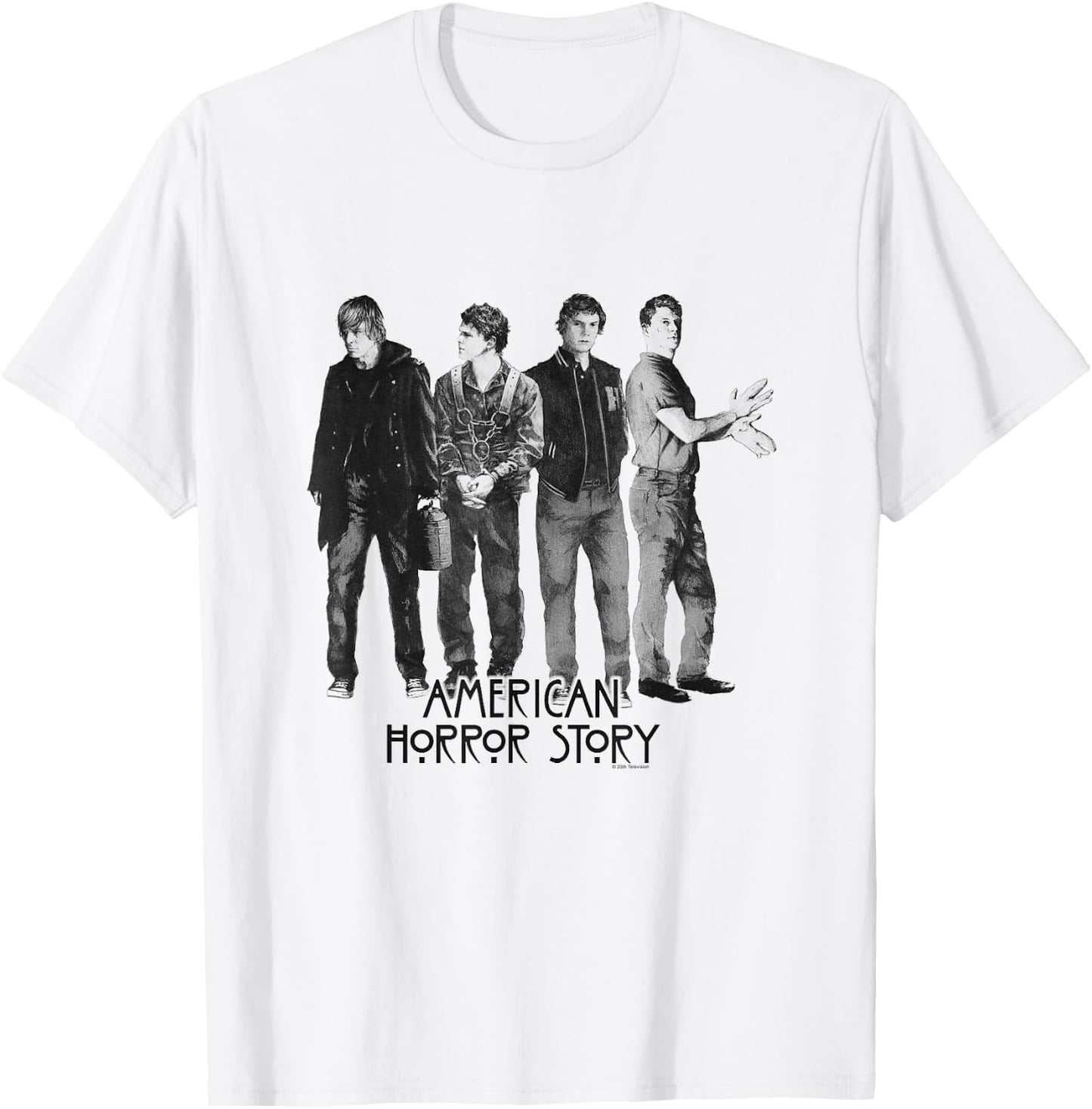 American Horror Story Evan Characters T-Shirt - T-Shirt | White