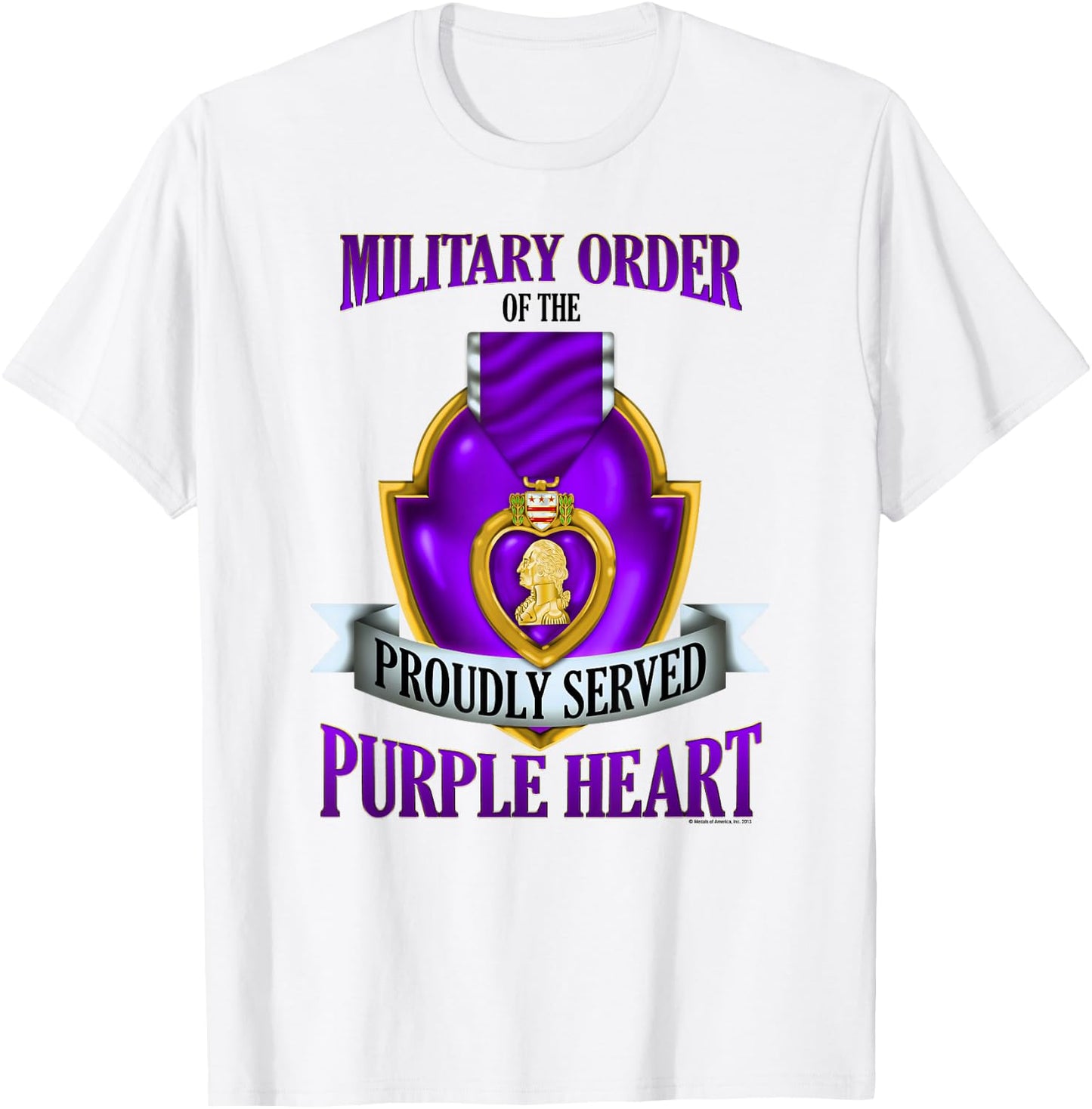 Military Order of the Proudly Served Purple Heart T-Shirt - T-Shirt | White