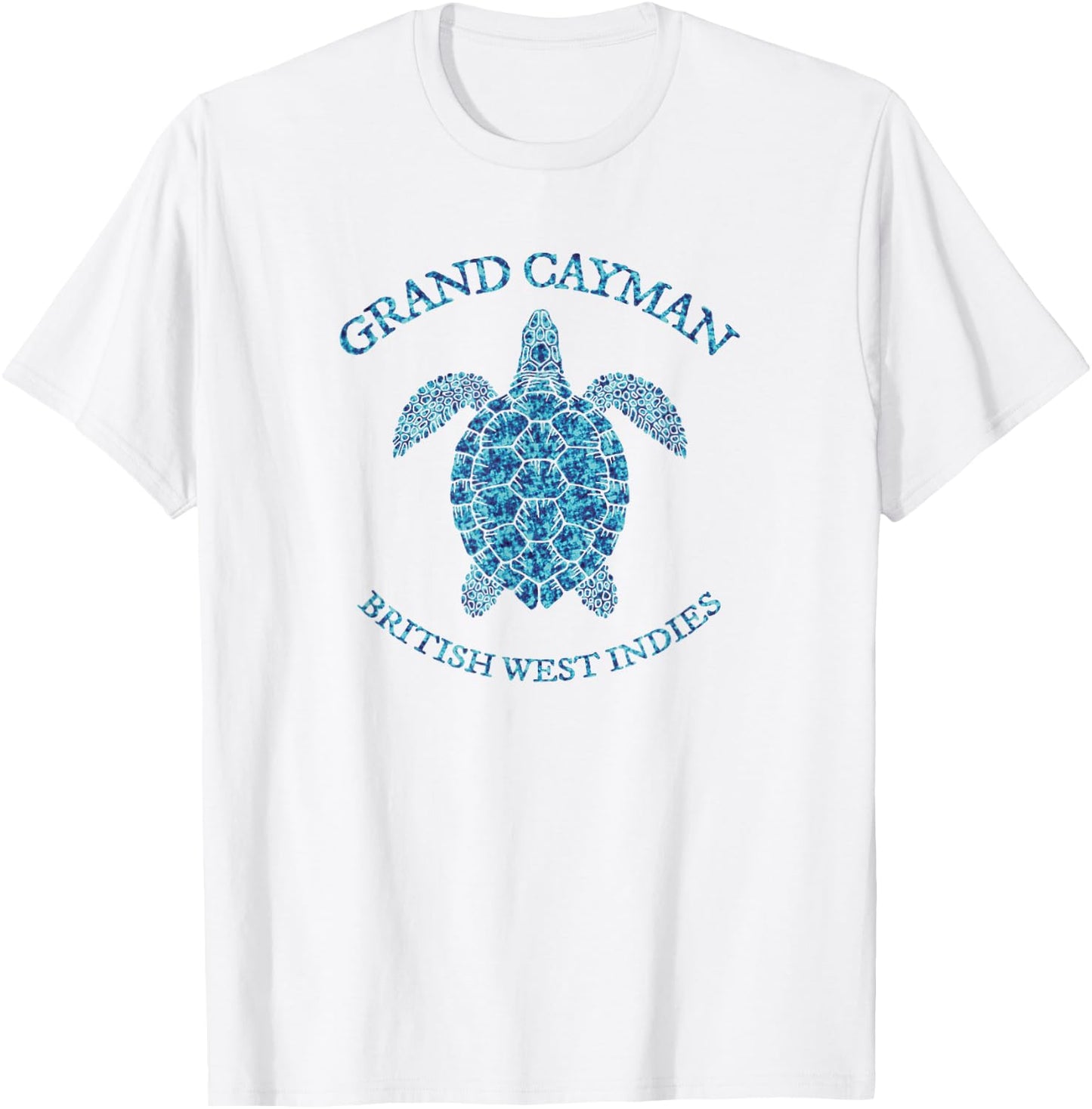 Retro Grand Cayman Islands Sea Turtle graphic vintage T-Shirt - T-Shirt | White