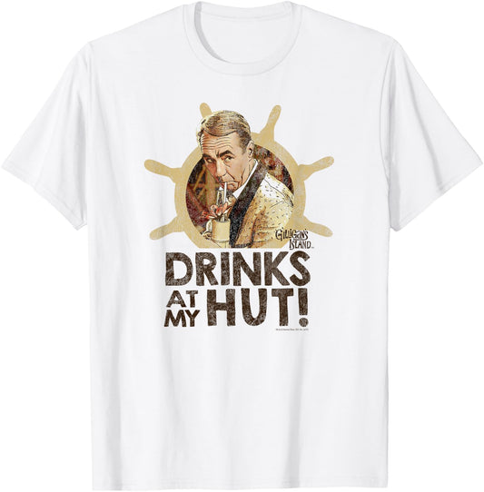 Gilligan's Island Mr. Howell Drinks T-Shirt - T-Shirt | White