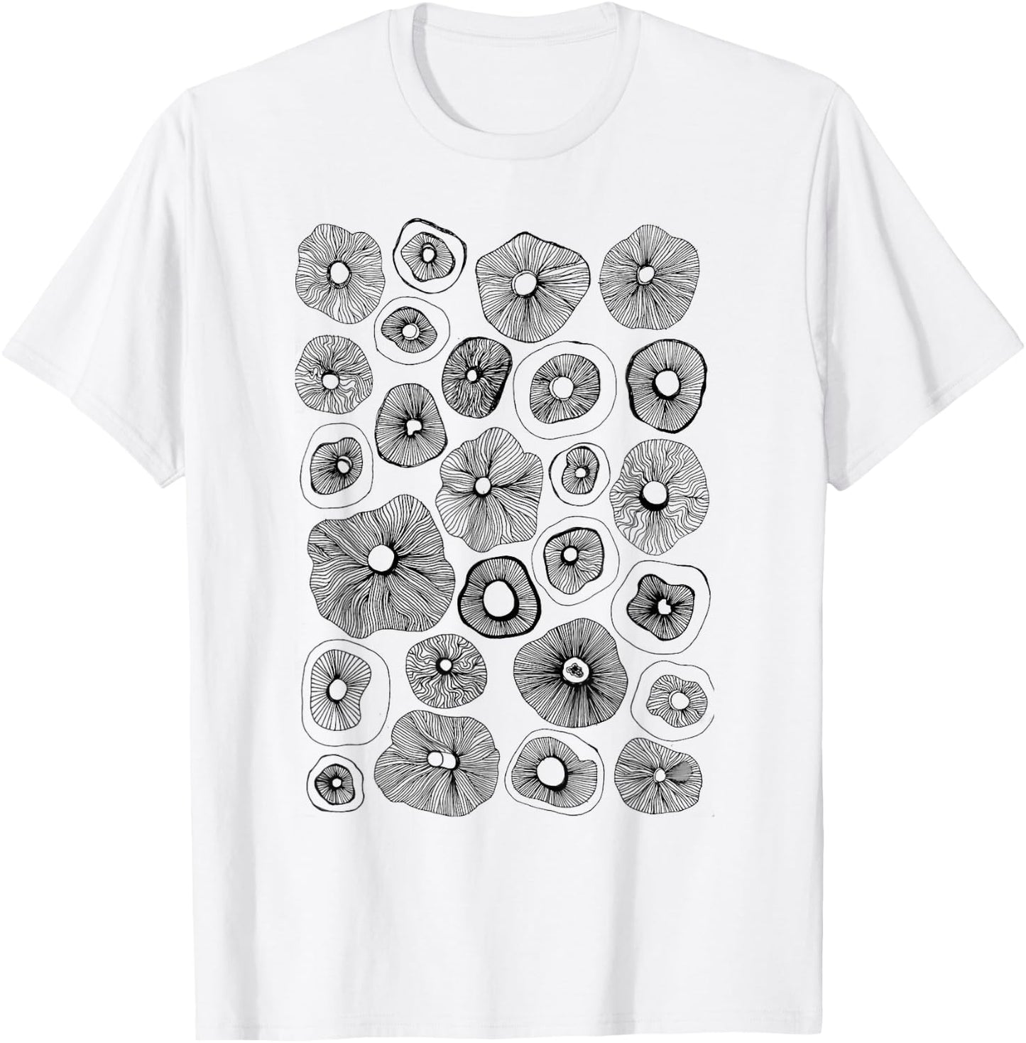 Morel Mushroom Spore Print T-Shirt - T-Shirt | White
