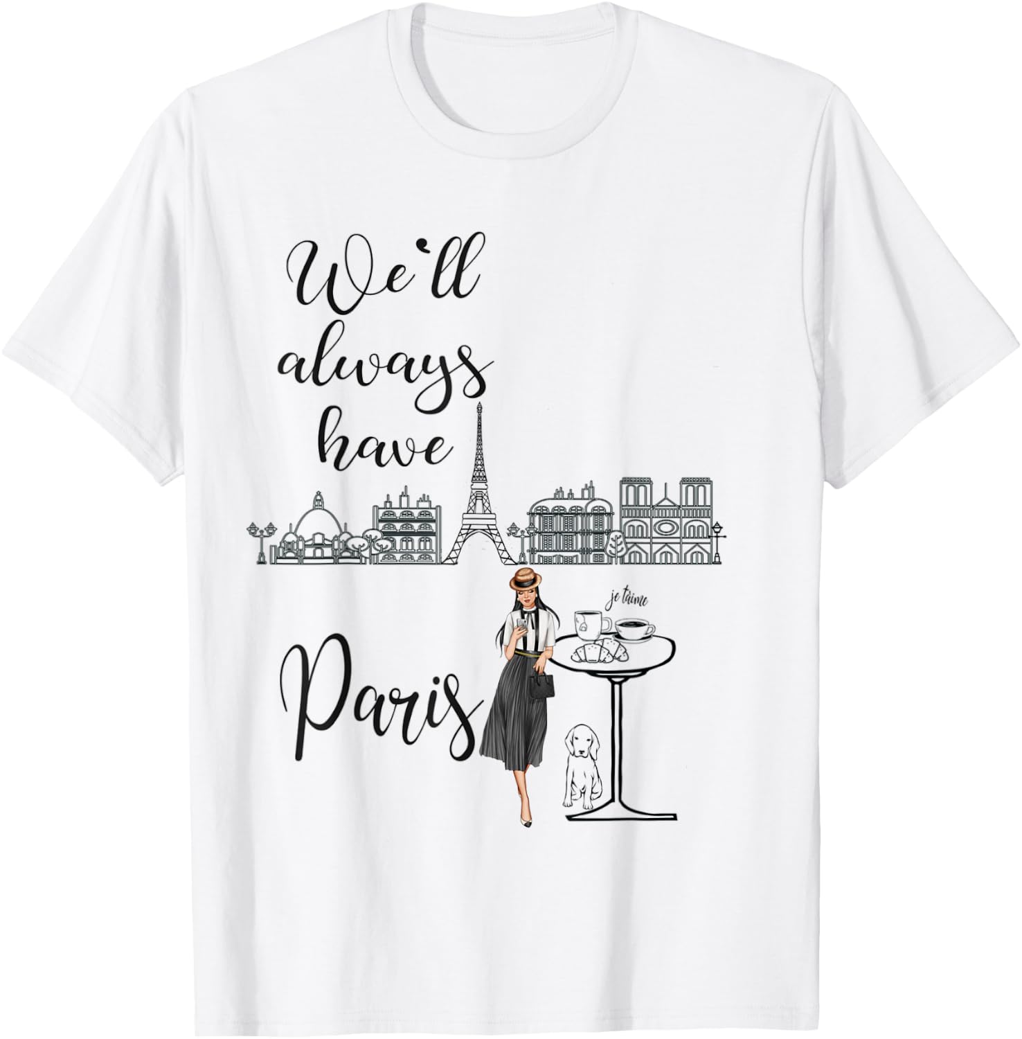 We'll always have Paris french traditions, girl T-Shirt - T-Shirt | White
