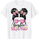 Bestie Squad Girls Kids Teens Messy Bun Best Friends Tie Dye T-Shirt - T-Shirt | White
