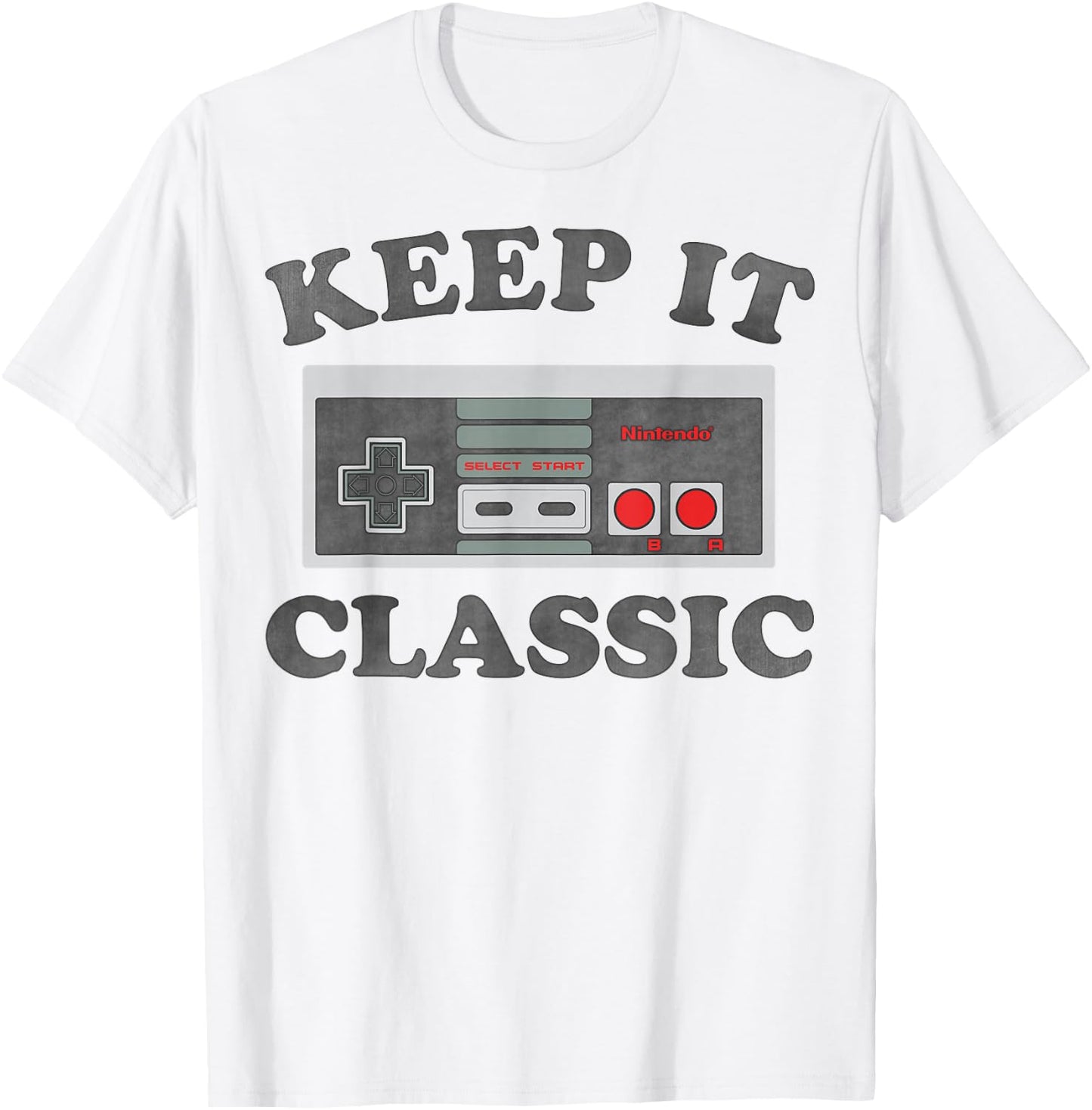Nintendo NES Controller Keep It Classic Graphic T-Shirt - T-Shirt | White