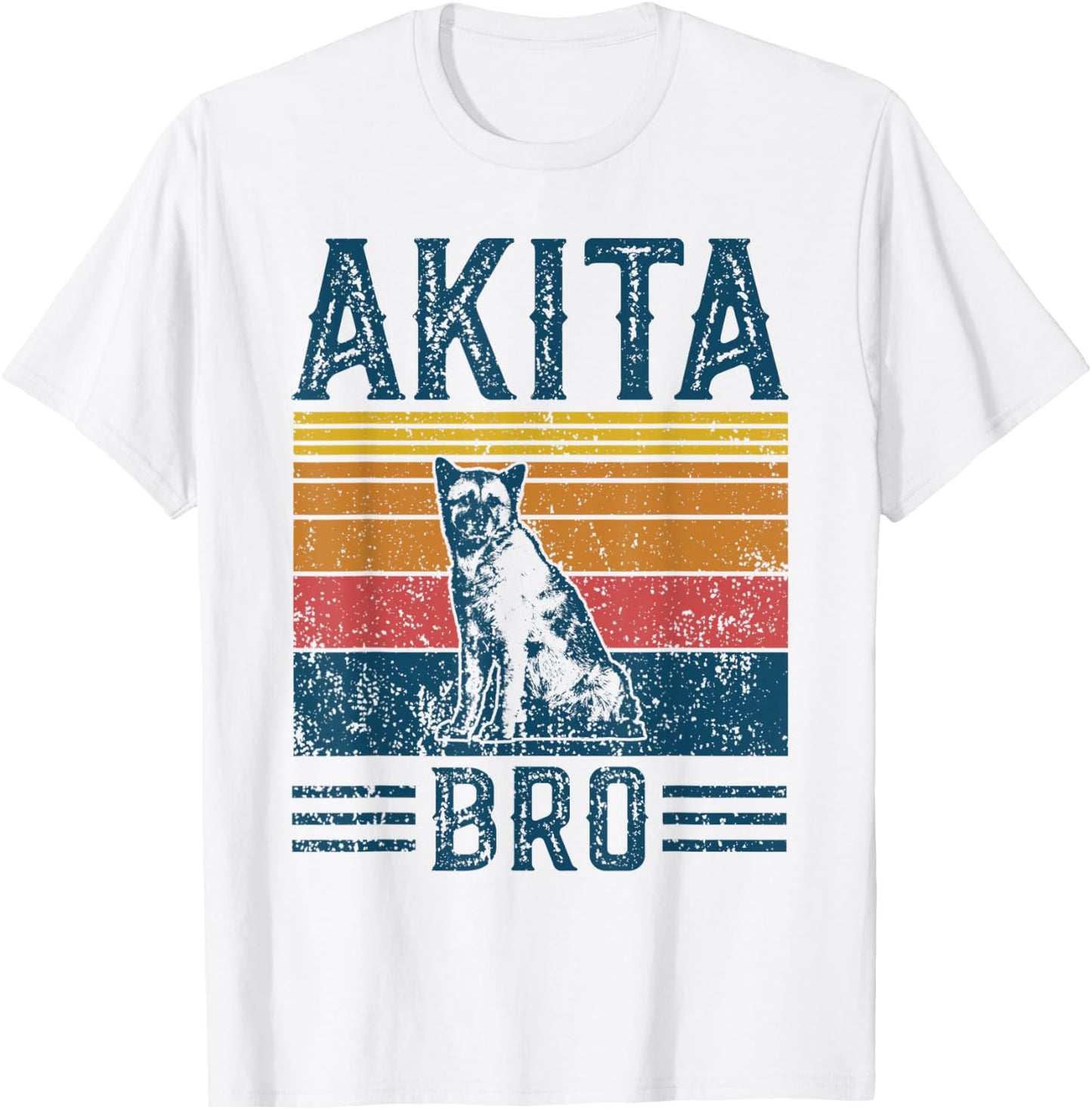 Dog Akita Bro - Vintage Akita Bro Women Kids T-Shirt - T-Shirt | White