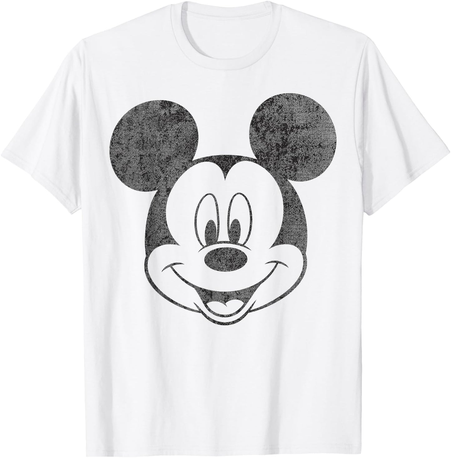 Disney Mickey and Friends Mickey Mouse Simple Big Face T-Shirt - T-Shirt | White