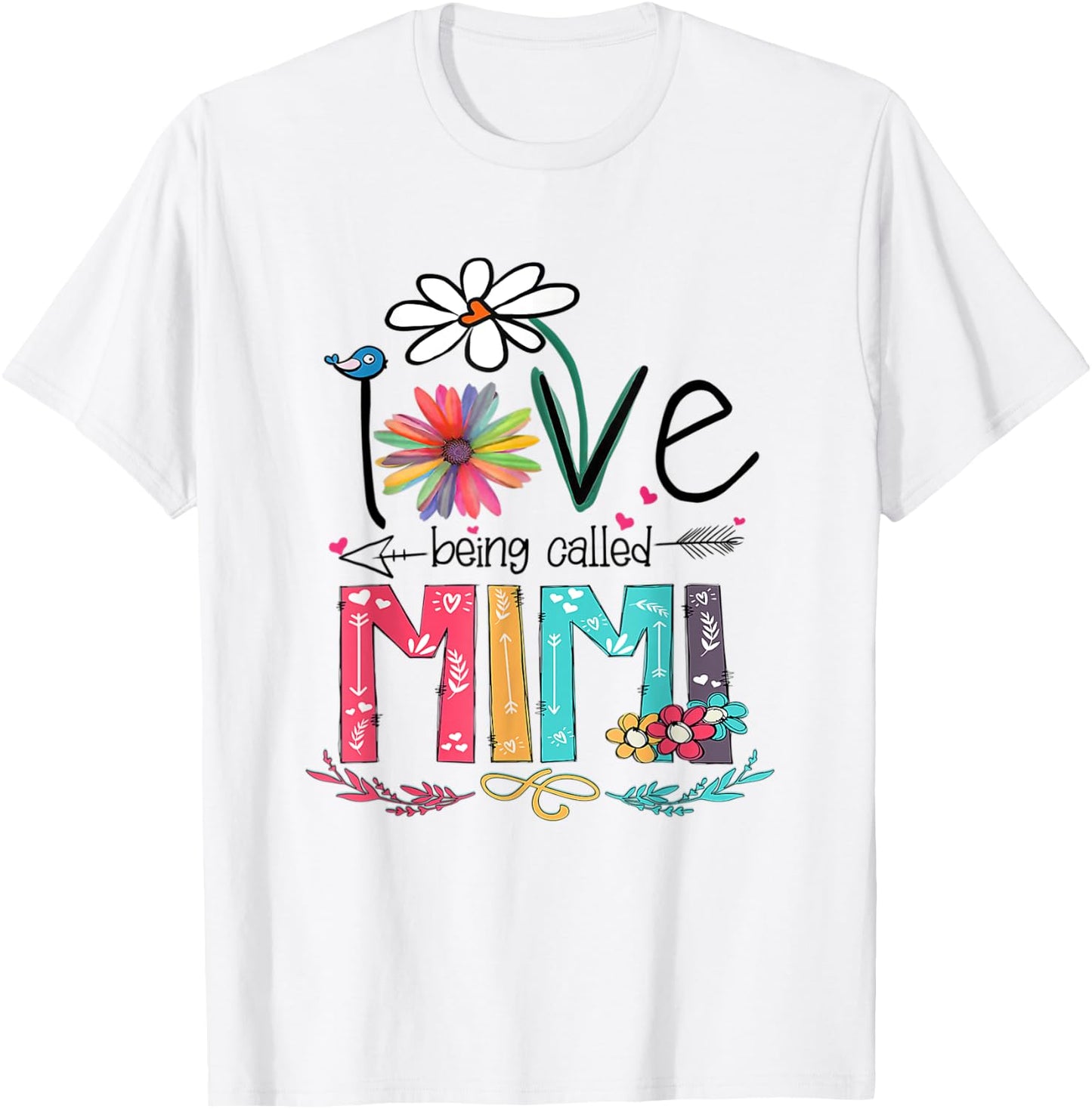 I Love Being Called Mimi Sunflower T-Shirt - T-Shirt | White