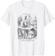 Alice In Wonderland - with Caterpillar Absolem on Mushroom T-Shirt - T-Shirt | White