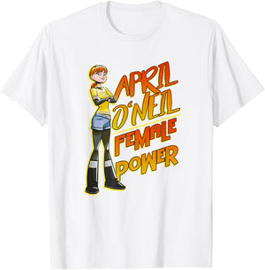 April O'Neill - Female Power T-Shirt - T-Shirt | White