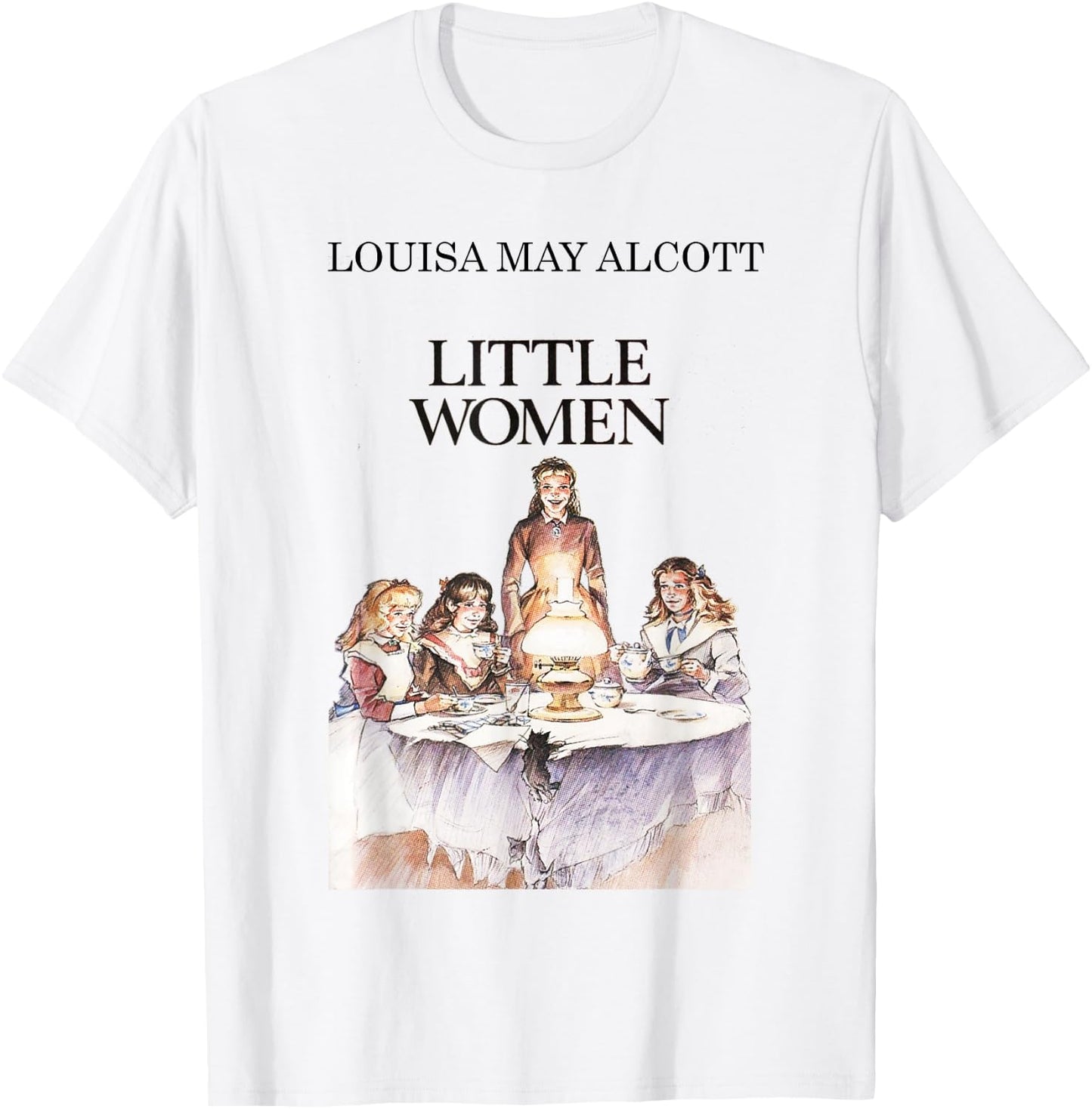 Little Women Louisa May Alcott Vintage Book Cover T-Shirt - T-Shirt | White